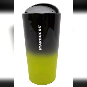NEW, Starbucks 2022 Halloween Soft Touch Green Gradiant on black tumbler 12oz